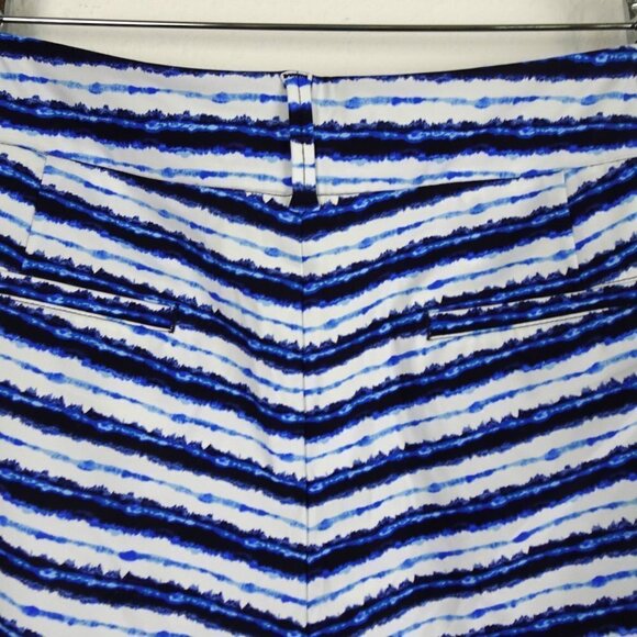 Spanx Sunshine Shorts Women's Size XL Blue White Stripe Pull On Slimming - Picture 4 of 8